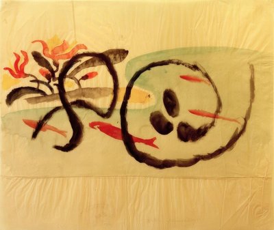 Fiskemønster, design til broderi af August Macke