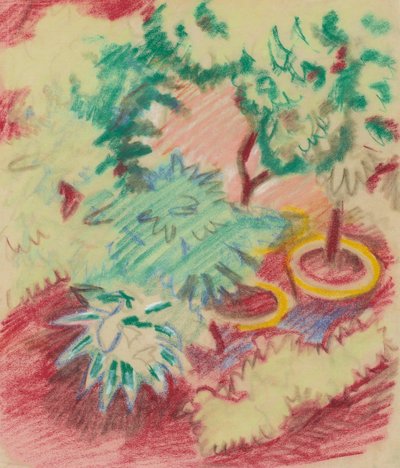 Blomster potter. af August Macke