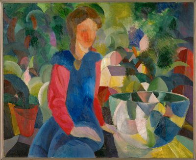 Pige med fiskeskål af August Macke