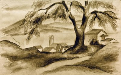 Hilterfingen ved Thun-søen af August Macke