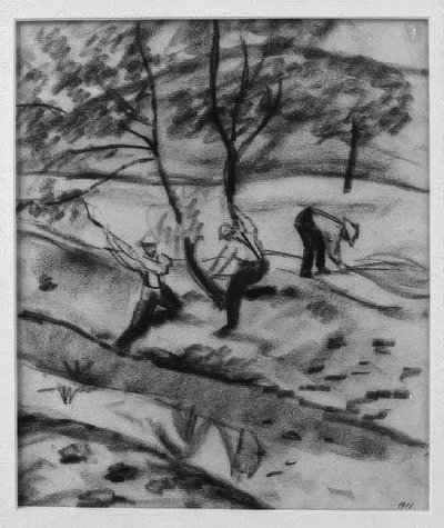Skovhugger i Kandern af August Macke