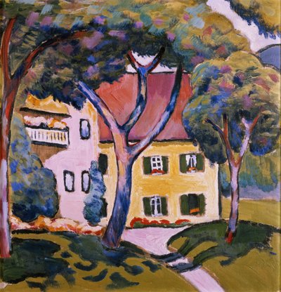 Hus i et Landskab af August Macke