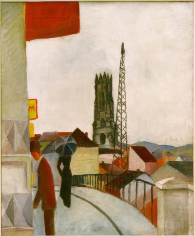 Fribourg domkirke i Schweiz af August Macke