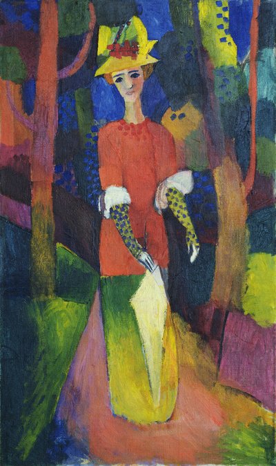 Lady in a Park af August Macke