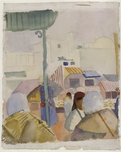 Marked i Tunis II, 1914 af August Macke