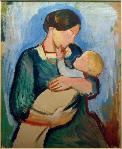 mor med barn af August Macke