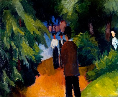 Park med dam af August Macke