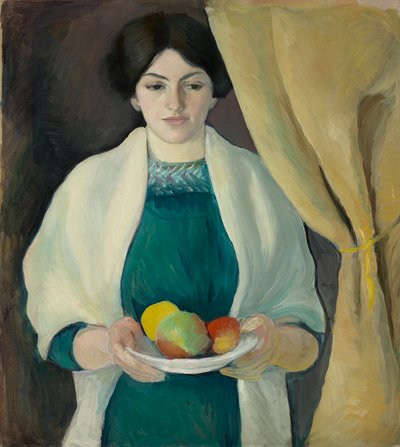Portræt med æbler af August Macke