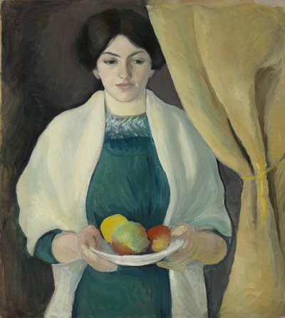Portræt med æbler af August Macke