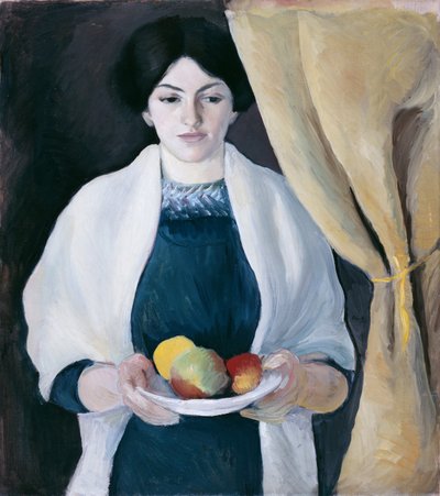 Portræt med æbler af August Macke