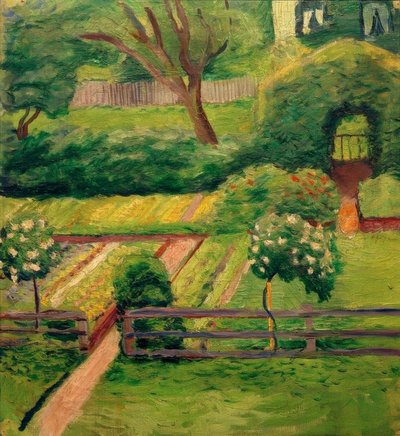 Rosenhave i Tegernsee af August Macke