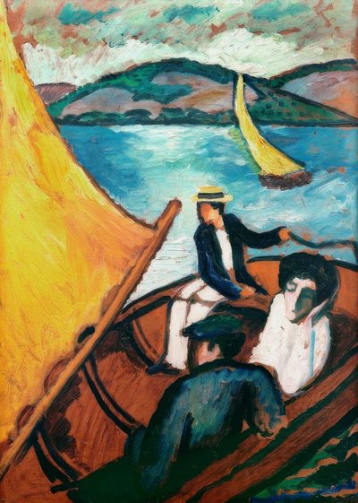 Sejlbåd, Tegernsee af August Macke