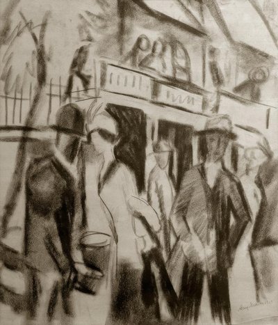 Vandrere på gaden af August Macke