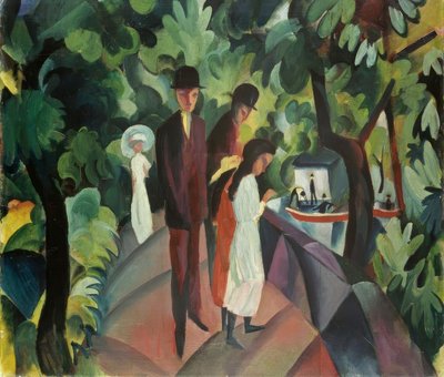 Gå på broen af August Macke
