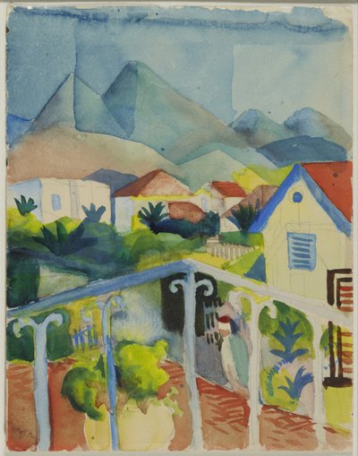 St. Germain nær Tunis af August Macke