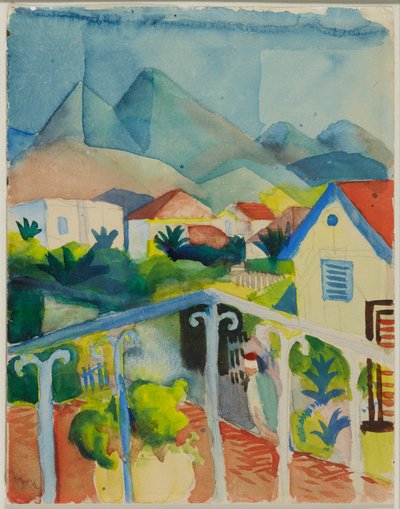 St. Germain nær Tunis af August Macke