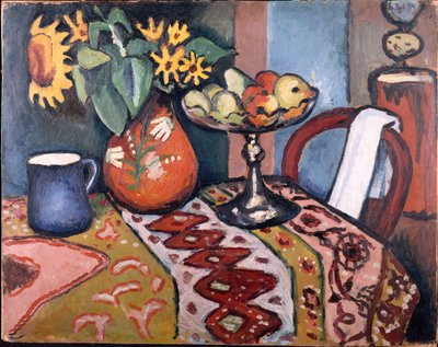 Stilleben med solsikker II, 1911 af August Macke