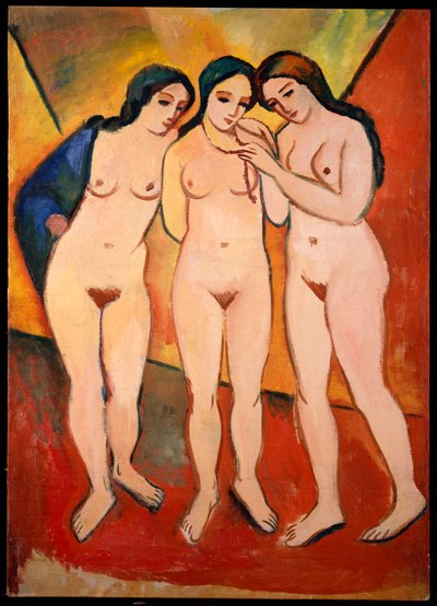 Tre nøgne kvinder af August Macke