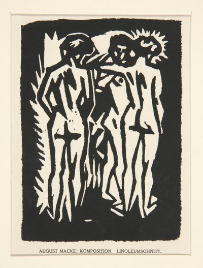 Tre nøgenbilleder af August Macke