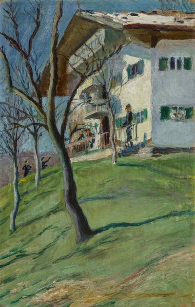 Vores lille hus i Tegernsee af August Macke
