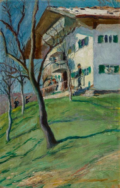 Vores lille hus i Tegernsee af August Macke