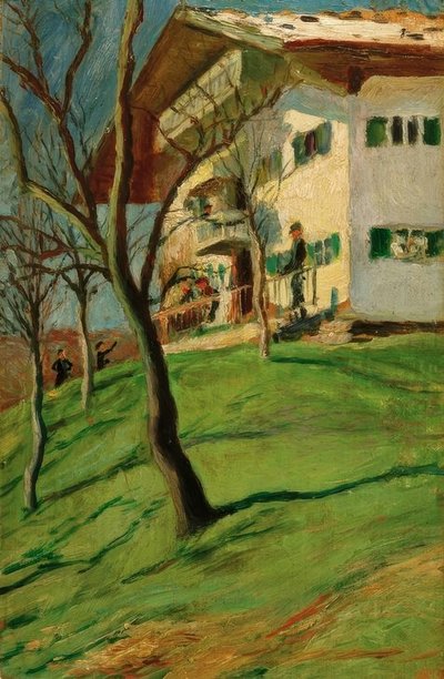 Vores lille hus i Tegernsee af August Macke