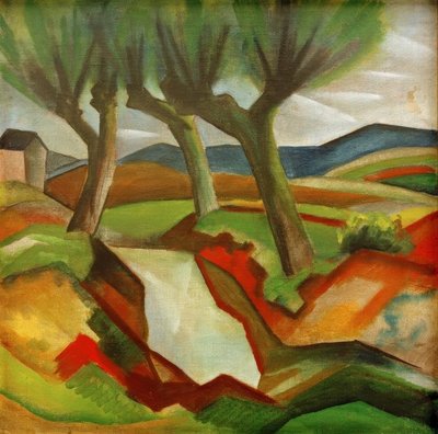 Pil ved åen af August Macke
