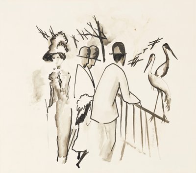 Zoologisk Have II; Zoologischer Garten II, 1912 af August Macke