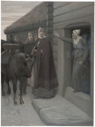 Illustration til Njal-sagaen af August Malmström