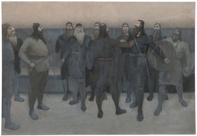 Illustration til Njal-sagaen af August Malmström