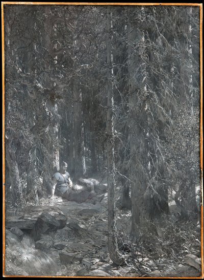 Frithiofs fristelse (fra Frithiofs saga) af August Malmström