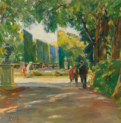I parken ved Schönbrunn Slot af August Rieger
