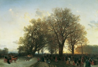 På vej hjem fra verdensudstillingen i Prater i Wien i 1873 af August Schaeffer von Wienwald