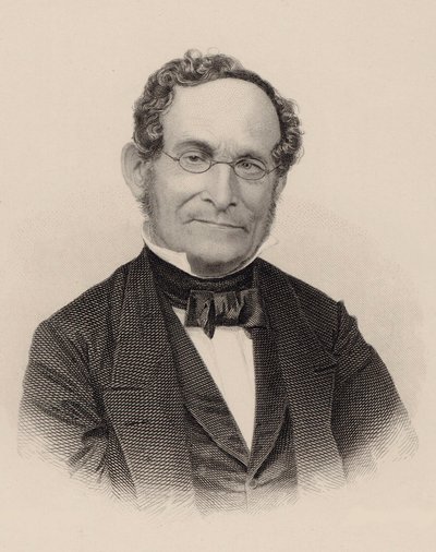 Portræt af komponisten Albert Methfessel 1785-1869. af August Weger