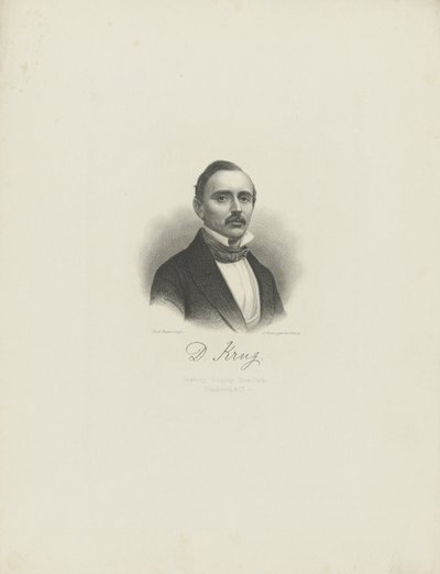 Portræt af pianisten og komponisten Diederich Krug 1821-1880, ca. 1850. af August Weger