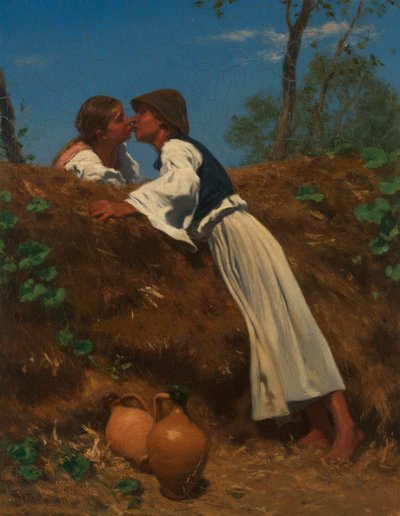 Kysset II af August von Pettenkofen