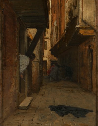 Gadekamp i en venetiansk gyde af August von Pettenkofen
