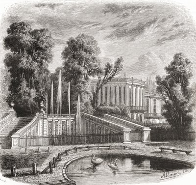 Le Petit Trianon i Versailles, Frankrig, 1800-tallet af Auguste Allonge