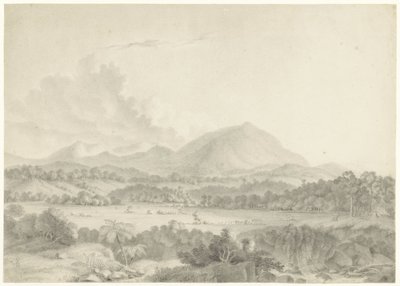 javanesisk landskab af Auguste Antoine Joseph Payen