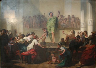 Kærlighed på auktion af Auguste Barthelemy Glaize