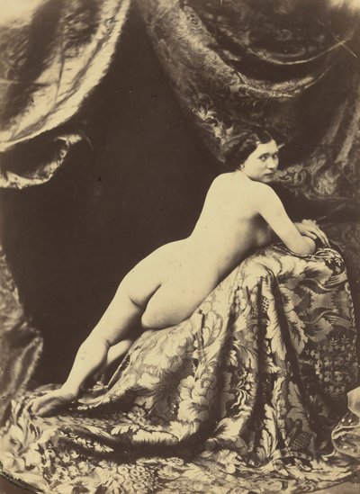Nøgenstudie, ca. 1855 (foto) af Auguste Belloc