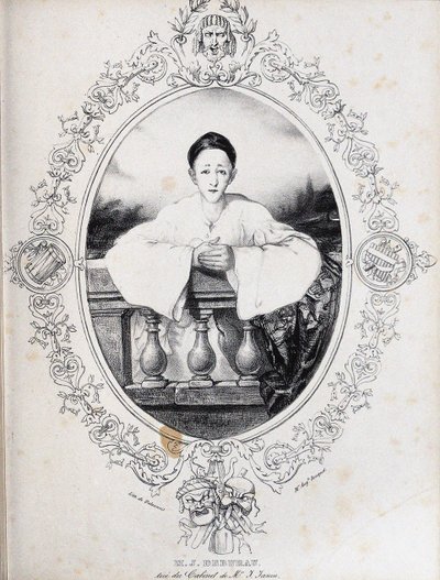 Jean-Gaspard Deburau som Pierrot, 1845 af Auguste Bouquet