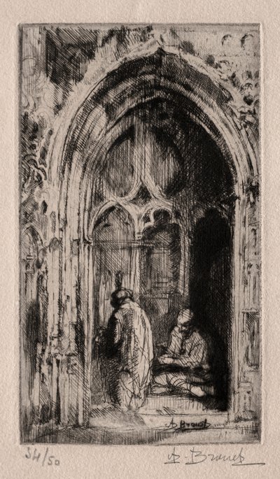 Gotisk døråbning af Auguste Brouet