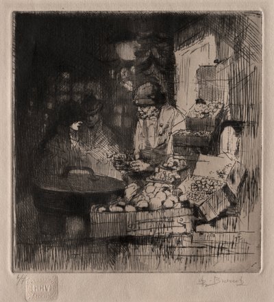 Kastanje -sælgeren af Auguste Brouet