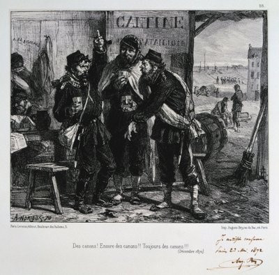 Kanoner! Flere våben!! Altid våben!!! Belejring af Paris, december 1870 1872 af Auguste Bry