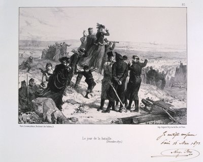 Le Jour du Bataille Slagets dag, belejring af Paris, fransk-preussisk krig, 1870 1871 af Auguste Bry