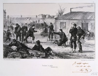 Under vagten, belejringen af ​​Paris, den fransk-preussiske krig, november 1870 1872 af Auguste Bry