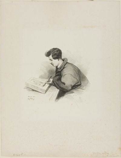 Portræt af Auguste Raffet af Auguste Bry