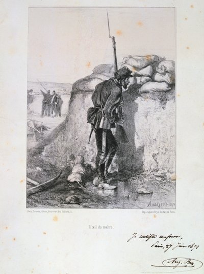 Belejring af Paris, fransk-preussisk krig, 1870 1871. af Auguste Bry