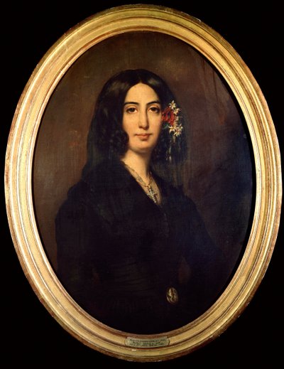 Portræt af George Sand (Aurore Dupin, Baronne Dudevant) (1804-1876) i 1832. Maleri af Auguste Charpentier (1813-1880) Paris Musee Carnavalet af Auguste Charpentier